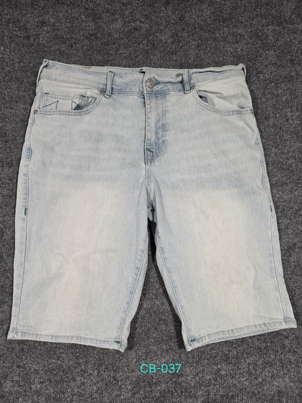 True Religion Ricky Relaxed Straight Denim Shorts Mens 34 Light Wash Blue Jorts